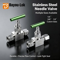 Manual 316 SS Needle Valve Precision High Pressure Resistance Leak-Proof Fine Flow Control Gas Pressure Regulator Valve Fitting