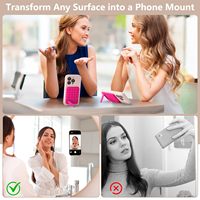 Support de téléphone en silicone multifonctionnel, support de téléphone à ventouse en silicone, support de téléphone pliable auto-adhésif robuste