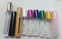 Bouteille de parfum en verre 5ml 8ml 10ml Huile essentielle rechargeable Roll on Bottle avec boule en plastique en verre d'acier inoxydable