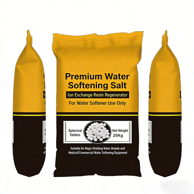 High Purity Water Softening Salt Pellets 25KG 1 Year Warranty for Household Commercial Water Softener