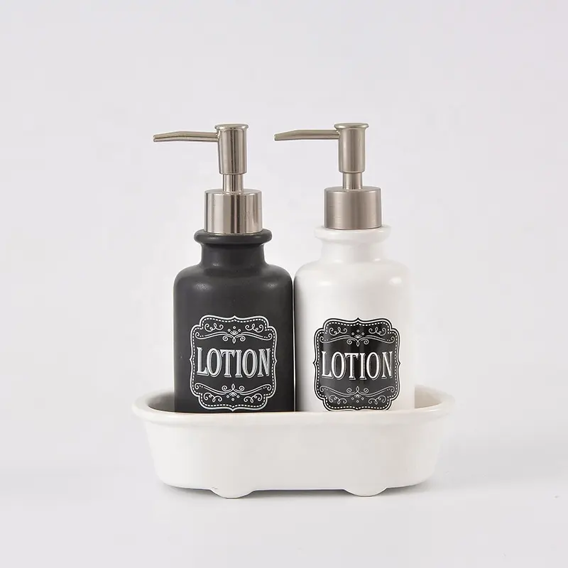 KEDALI Factory Bathroom Ceramic Soap Dispenser Hotel Custom Lotion Bottle Ceramic Liquid Dispensers