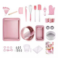 Juego de Utensilios para Hornear para Principiantes, Molde para Hornear en Horno para Muffins, Tostadas, Galletas, Pasteles, Pan y Pizza, Caja de 25 Piezas