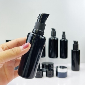 Hot Sale 10ml 30ml <b>50ml</b> 100ml 200ml 500ml 1000ml Dark Violet UV protection <b>Bottle</b> Black Glass <b>Bottle</b> with Cap - Product Image 3