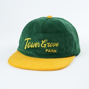 Casquettes Snapback à 5 panneaux non structurées personnalisées pour hommes, en velours côtelé bicolore - Product Image 4
