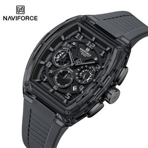 Original NAVIFORCE 6118 New Men's Trend Sports Multifunctional Chronograph <b>Watch</b> Silicone Strap Luminous Hands Men <b>watches</b> - Product Image 6
