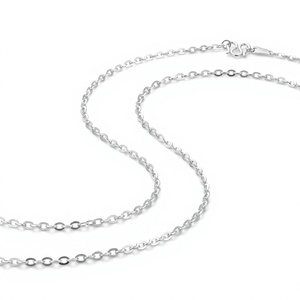 Chaîne Fine Géométrique Blanche Pt950 de Luxe Silencieuse et Élégante, Plaqué Platine, Unisexe, pour Occasions Formelles/Cadeaux Haut de Gamme - Product Image 3
