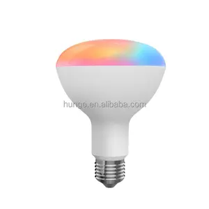 corpereal tuya zigbee 3.0智能发光二极管灯泡10W br30 e27/e26/b22底座rgbcw可调光灯泡与alexa/谷歌主页配合使用