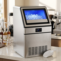 Machine à glaçons industrielle à haute vitesse et à économie d'énergie, avec réservoir d'eau amovible, pour bars et restaurants