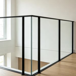 Clear Laminated Tempered Safety Glass Industrial Curtain Wall Railing Panel Custom Straight Curved Balcony Glass Fence Villa - Product Image 6
