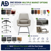 Chaise de bureau de direction Aston S-080C moderne de luxe ergonomique à dossier haut en cuir véritable, réglable en hauteur, pivotante, pour hôtel et chambre