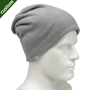 Bonnet personnalisé, créez votre propre bonnet <span class=keywords><strong>d</strong></span>'hiver pour homme et femme, bonnet uni en polaire à revers, bonnet de style skull pour homme et femme - Product Image 3