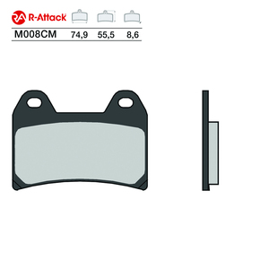 Plaquettes de frein pour moto R-Attack M008CM, avant, carbone-céramique, homologuées R90 - Product Image 1
