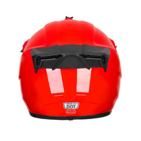 Casco de motocross todoterreno aprobado por DOT personalizado de fábrica, casco de motocicleta rojo