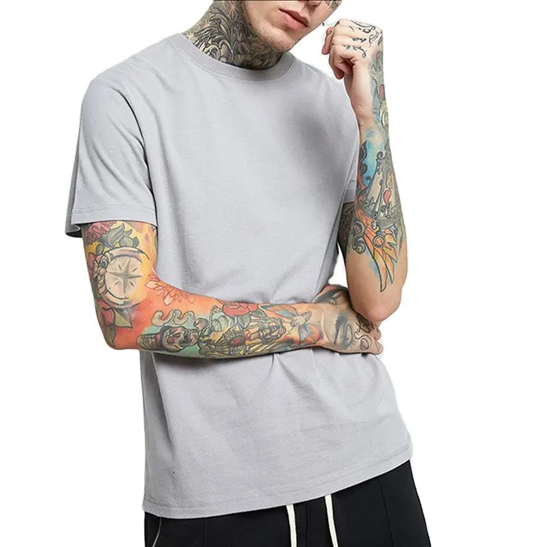 Heavyweight Oversize 250 grams wholesale custom t shirts 100% cotton blank plain size xxl men's t-shirts