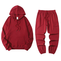 Ensemble de survêtement et sweat à capuche MSET5054 de haute qualité, faible MOQ OEM, personnalisé, 320g, 100% coton, pour l'entraînement et le jogging