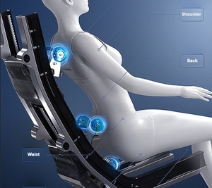 Silla de Masaje Inteligente de Lujo C116 2024 Automática con Riel SL Eléctrico 4D, Shiatsu Tailandés, Gravedad Cero, para Todo el Cuerpo, con Función Portátil - Product Image 5