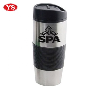 Ecológico Best Seller personalizado 16oz. Tazas de viaje de café de doble pared aisladas con banda <span class=keywords><strong>TPR</strong></span> - Product Image 5