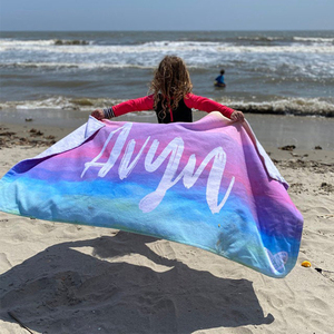Venta directa de fábrica, calidad Hiah, impresión personalizada, toalla de algodón y poliéster sin arena, playa con logotipo, impresión personalizada - Product Image 1