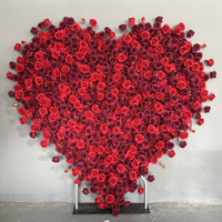 S781 mariage de luxe m'épouser toile de fond arc fleur arrangement mural proposition amour en forme de coeur support coeur rouge fleur