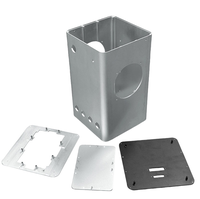 Boîtier en aluminium usiné CNC sur mesure, anodisé et thermolaqué, pour contrôleur de machine laser, boîte de contrôle industrielle en aluminium