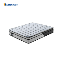 Matelas à ressorts ensachés confortables de haute qualité en gros King Queen Euro Top Matelas organique compressé 6by6 12 pouces