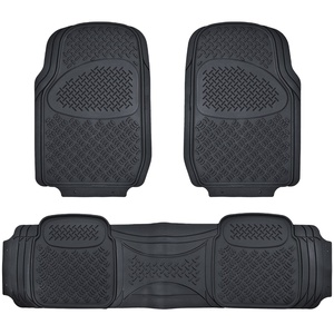 Alfombrillas de PVC Impermeables de Lujo para Auto, 2mm de Grosor, Fáciles de Limpiar, 3/4/5 Piezas, Ajuste Universal, Accesorios Interiores para Auto - Product Image 1