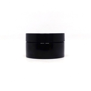 Wholesale 60ml 80ml 100ml 150ml 200ml 250ml 500ml BLACK PET <b>Plastic</b> Cosmetic Cream <b>Jar</b> With Black Lid - Product Image 4