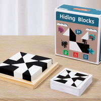 Jeu de société interactif éducatif à blocs cachés pour enfants, favorisant le développement spatial - Offre spéciale