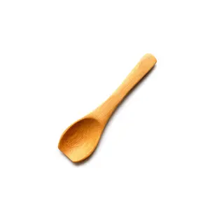 Factory Wholesale Japanese Children Schima Superba Scoop Natural Mini Bamboo Spoon Soup For Stirring