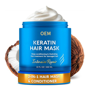 Crema Acondicionadora 2 en 1 <span class=keywords><strong>para</strong></span> Reparación Capilar con Keratina, Hidratación Profunda <span class=keywords><strong>para</strong></span> <span class=keywords><strong>Cabello</strong></span> Dañado, 300 ml - Product Image 1