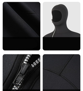 5mm Combinaison Noir À Capuche 2 Pièces Snorkeling Combinaison De <span class=keywords><strong>Plongée</strong></span> Néoprène Avant Zipper Chaud Maillot De Bain Chasse Chasse Sous-Marine Dérive Costume - Product Image 5