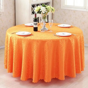 Nappe Ronde de Mariage Jacquard en Gros, Couverture de <span class=keywords><strong>Table</strong></span> de Banquet en Polyester pour Événements - Product Image 5