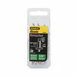 Remaches de aluminio Stanley de 5/32 pulgadas, 4 mm de diámetro, rango de agarre de 1/4 pulgadas, paquete de 20 - Product Image 2