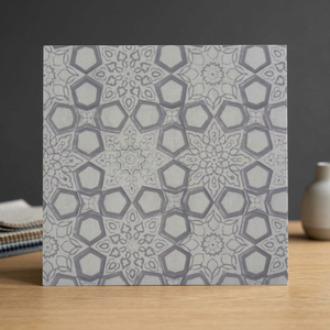 Geo Chokri Grey Indian Handmade Block Printed Soft Cotton Anti-static Medium <b>Weight</b> 150gsm Women's Running 20 Sheet Fabric - Product Image 2