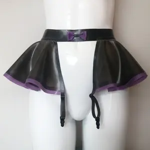 100% látex de Borracha Gummi Roxo Sexy de uma peça, não incluindo cinto, role-playing, festa, uniforme de corrida xs-xxl 0,4 milímetros