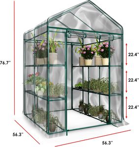 Serra Trasparente di Alta Qualità con Porta Avvolgibile e Copertura in PVC per Uso Interno o Esterno - Green House by Home-Complete - Product Image 1