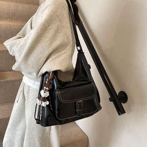 Bolso de cuero estilo hobo retro de gran capacidad para mujer, nuevo bolso de hombro. - Product Image 3