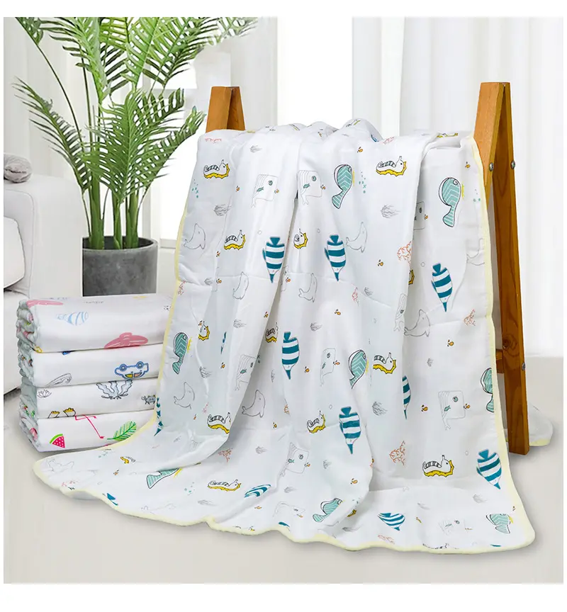 Bamboo cotton Muslin Blanket Baby Swaddle Soft Newborn Blanket Bath Towel Gauze Infant Kids Wrap Stroller Cover