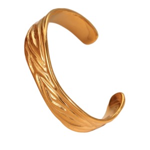 Nuevo diseño pulsera gruesa diseño ondulado brazalete pulsera joyería moda brillo exagerado geométrico regalo de mujer - Product Image 4