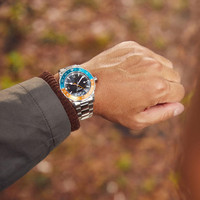 SKX 007 — montre bracelet en céramique/aluminium pour hommes, chronographe automatique, double couleur, monture GMT, haute qualité, nouveau, OEM