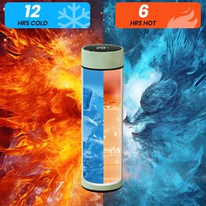 Custom 17oz 500ml Rubber Paint Matte Travel Stainless Steel Thermal Smart Insulated <b>Infuser</b> Temperature Display Water Bottle - Product Image 4