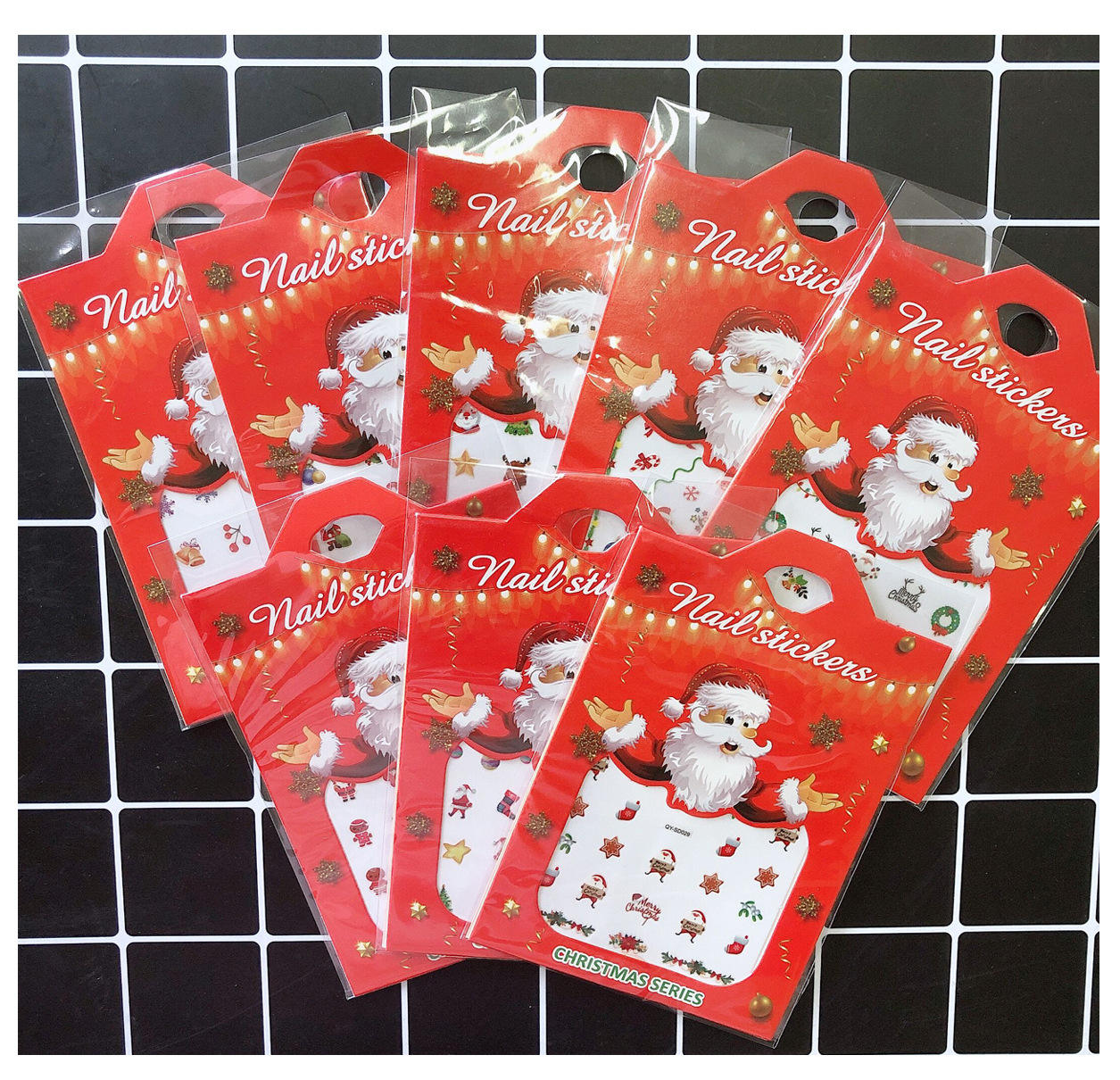 สติกเกอร์เล็บคริสต์มาส (30แบบจัดส่งเฉลี่ย)