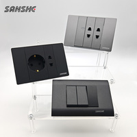 Interrupteurs muraux modulaires ultra-minces de type 118 SANSHE CE et prises universelles pour le Brésil, le Chili, l'Amérique du Sud, grossiste