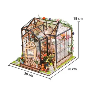 미니어처 3D 가구 인형 집 액세서리 장난감 나무 세트 모델 공예 룸 키트 정원 DIY 제니 인형 집 소녀