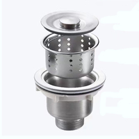 Crépine de vidange de lavabo en acier inoxydable brossé 110mm 140mm pour évacuation de lavabo, anti-odeur