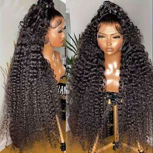 Peluca frontal de encaje completo HD 13x4 13x6 <span class=keywords><strong>con</strong></span> densidad del 250%, cabello <span class=keywords><strong>humano</strong></span> rizado y ondulado, estilo Loose Deep Water Wave, para mujer - Product Image 1
