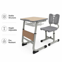 Meubles de classe scolaire modernes en MDF très vendus, ensembles de table et de chaise pour étudiants, enfants, adolescents