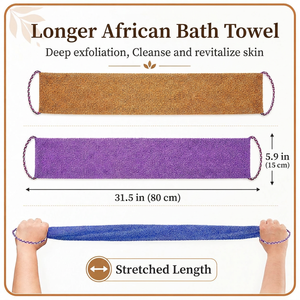 Toalla Exfoliante de Doble Cara para Baño Africano, Cepillo para Espalda, para Limpieza Corporal y Uso en la Ducha - Product Image 2