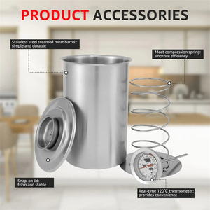 Machine à jambon en acier inoxydable, presse à viande, moule à charcuterie, thermomètre, accessoires de cuisine <span class=keywords><strong>pour</strong></span> la cuisson du porc et de la volaille - Product Image 5