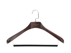Wood Hangers For Suits Luxury Classical Lotus Wood Suit Hanger For Women And Man Heavy Duty Wooden Coat Hangers With Trousers Bar